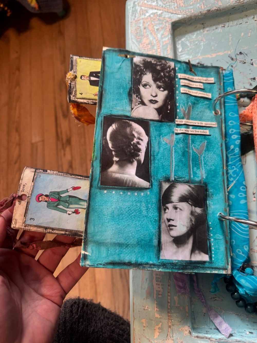 ✨ "Begin Again, again. “ Altered Book | 22-Page Interactive Mixed Media Art - Picture 7 of 15
